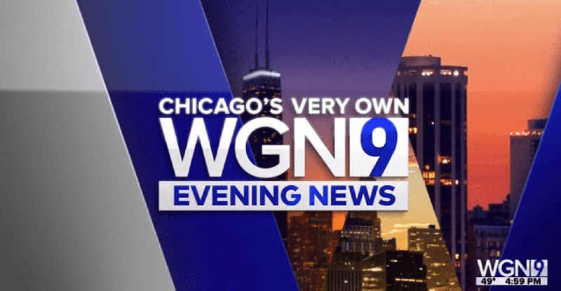 WGN 9 News front window