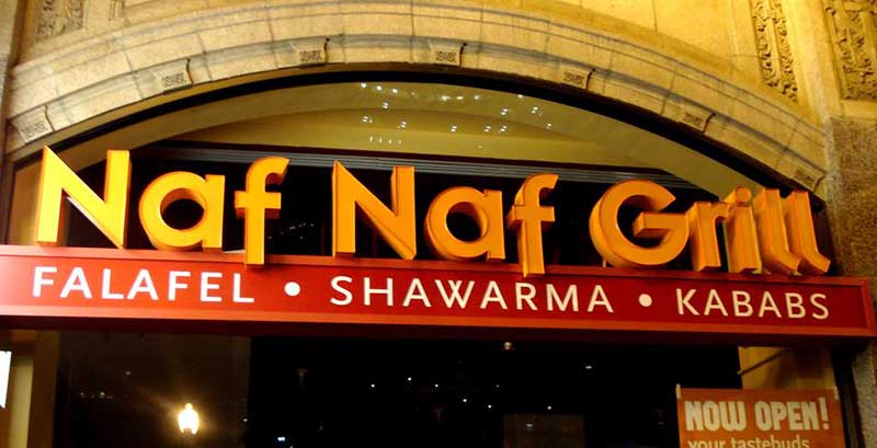 Naf Naf Grill led logo